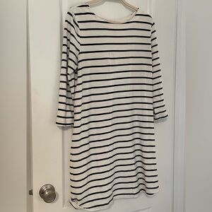 Striped Black & White Dress
